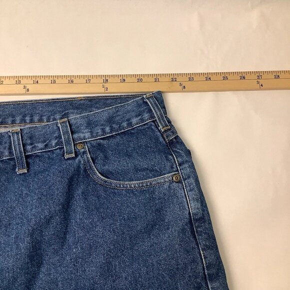 Carhartt Jeans Mens Size 46x32 Relaxed Straight Denim Five Pocket - Picture 8 of 10